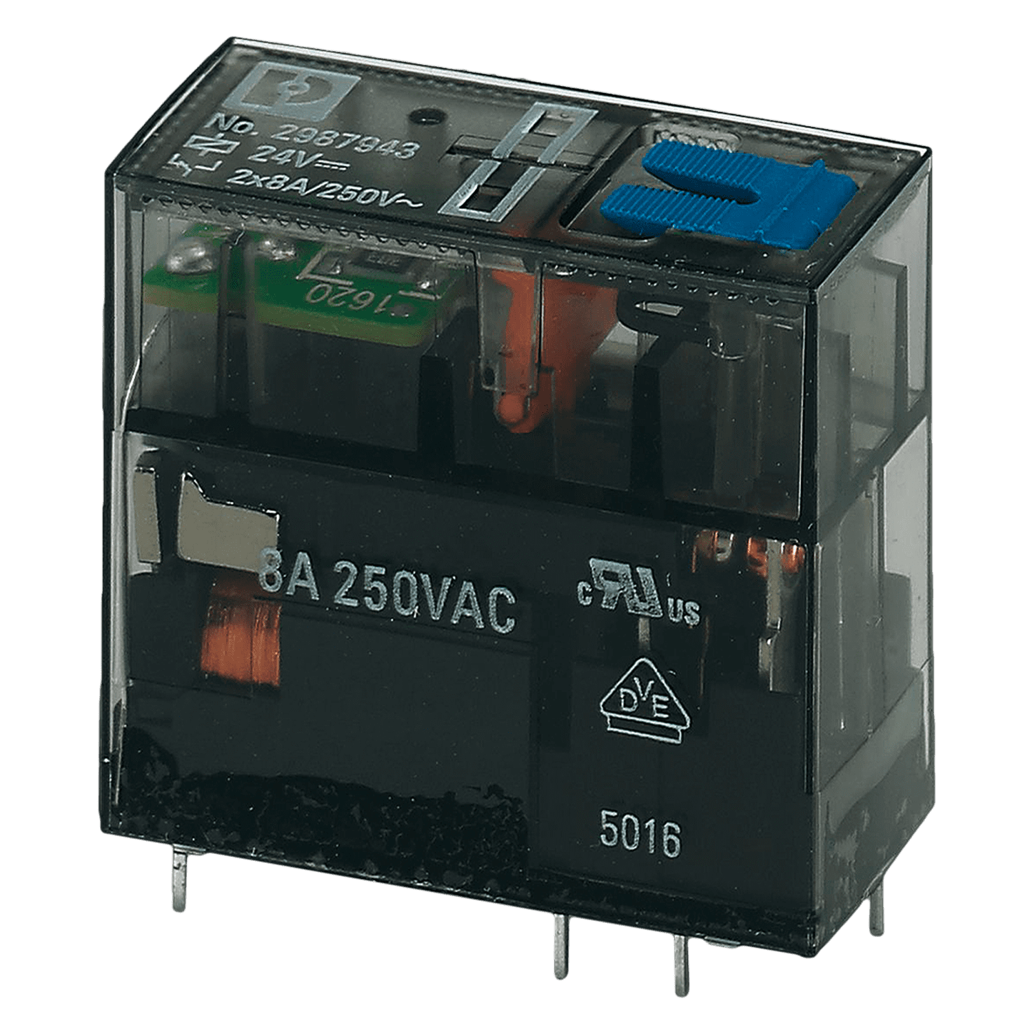 Relé MR 2 Inversores 24VCC 16A C/Led Phoenix Contact