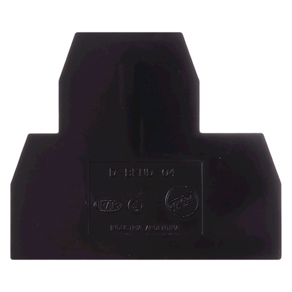 TAPA DE BORNE BKND-04 DOBLE PISO A TORNILLO NEGRO 098.007