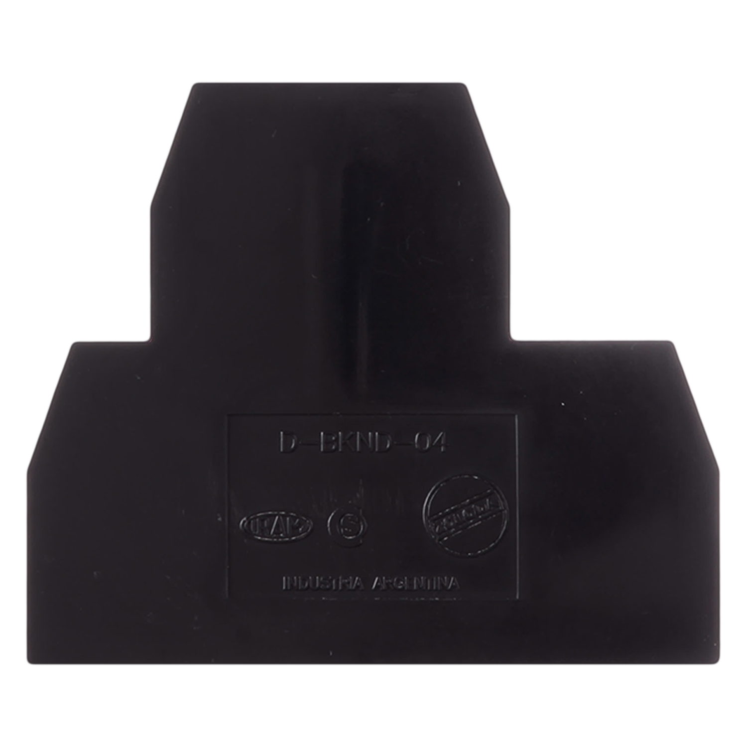 [920] Tapa D-BKND P/Bornes BKND-04 Doble Piso a Tornillo Negro Zoloda