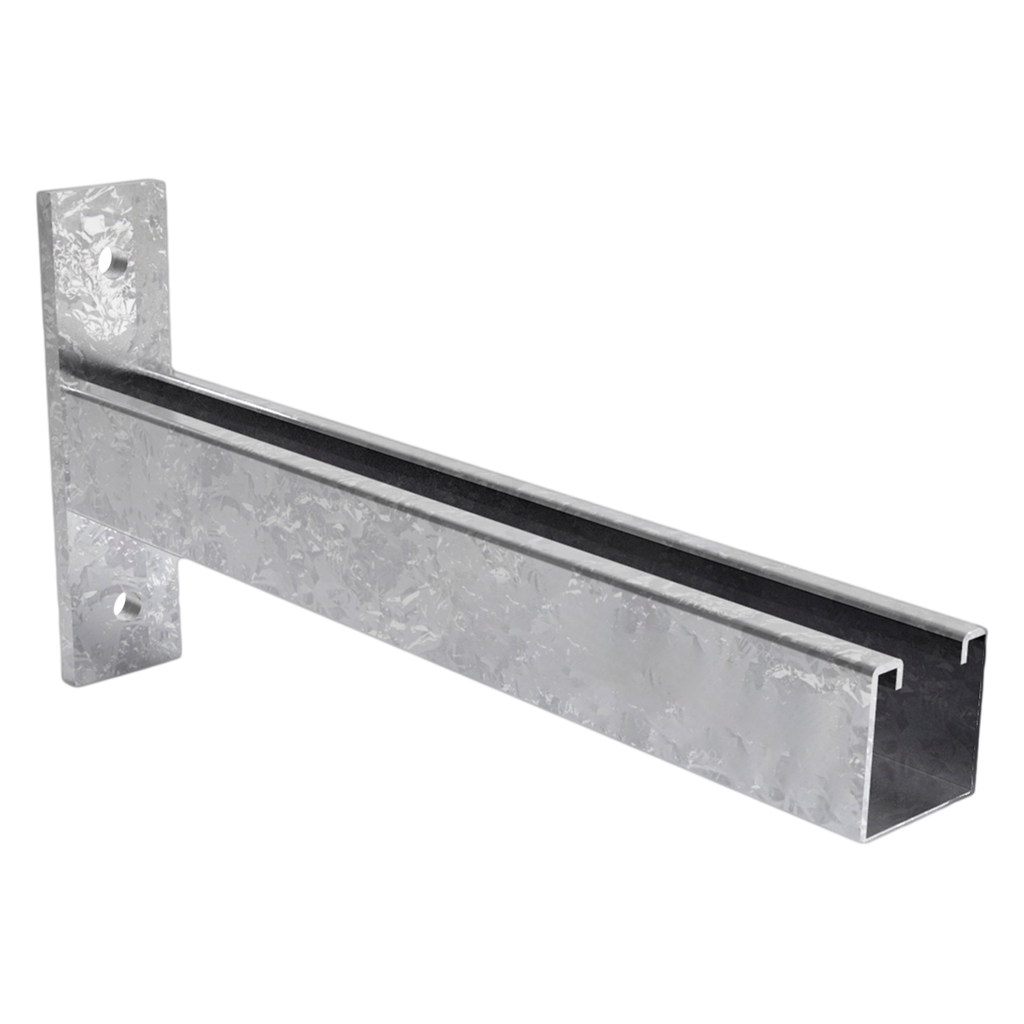 [3245] Soporte P/Perfil C Ancho 180mm Chapa Galvanizada Samet
