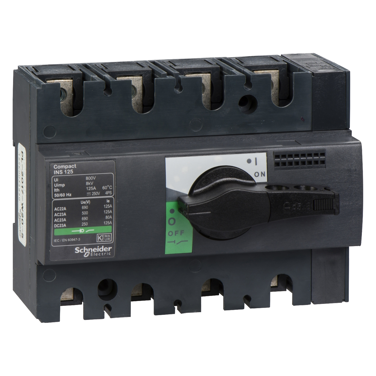 [26359] Interr. Manual Compact 4x125A 380VCA Maneta Giratoria Schneider Electric