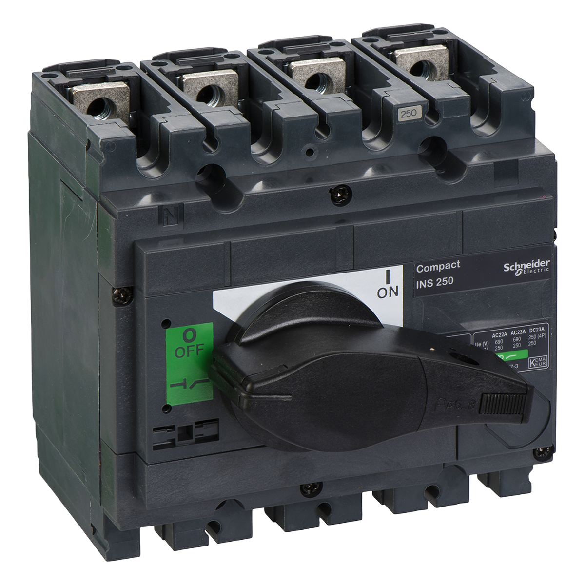 Interr. Manual Compact 4x250A 380VCA Maneta Giratoria Schneider Electric