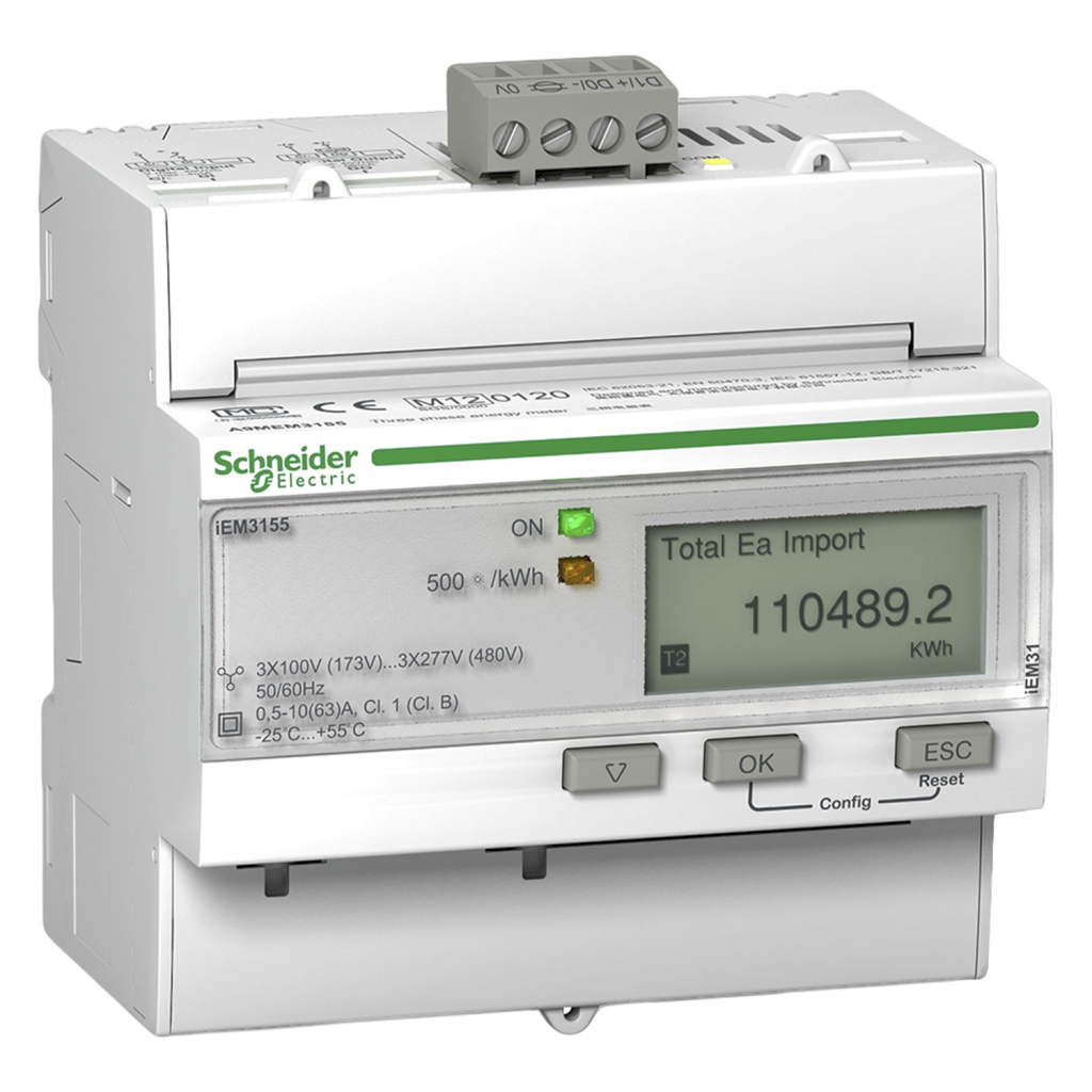 [28302] MEDIDOR IEM3155 63A DIN KWH/ KVARH/ MODBUS A9MEM3155