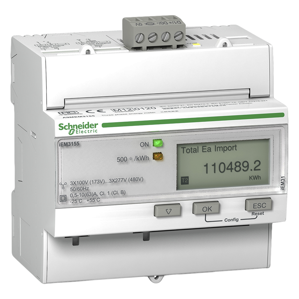 Medidor IEM3155 1xRS485 Modbus RTU 63A 440VCA Schneider Electric
