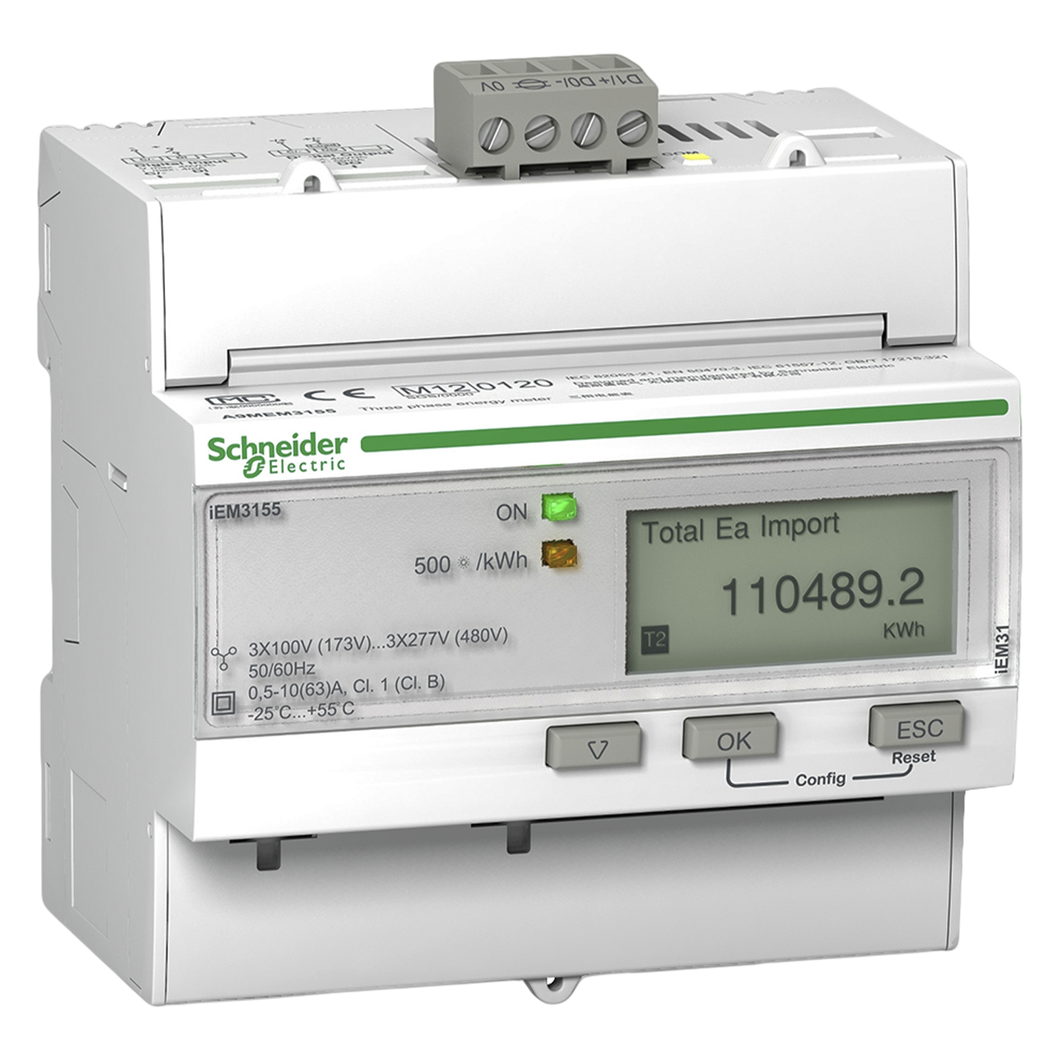 Medidor IEM3155 1xRS485 Modbus RTU 63A 440VCA Schneider Electric