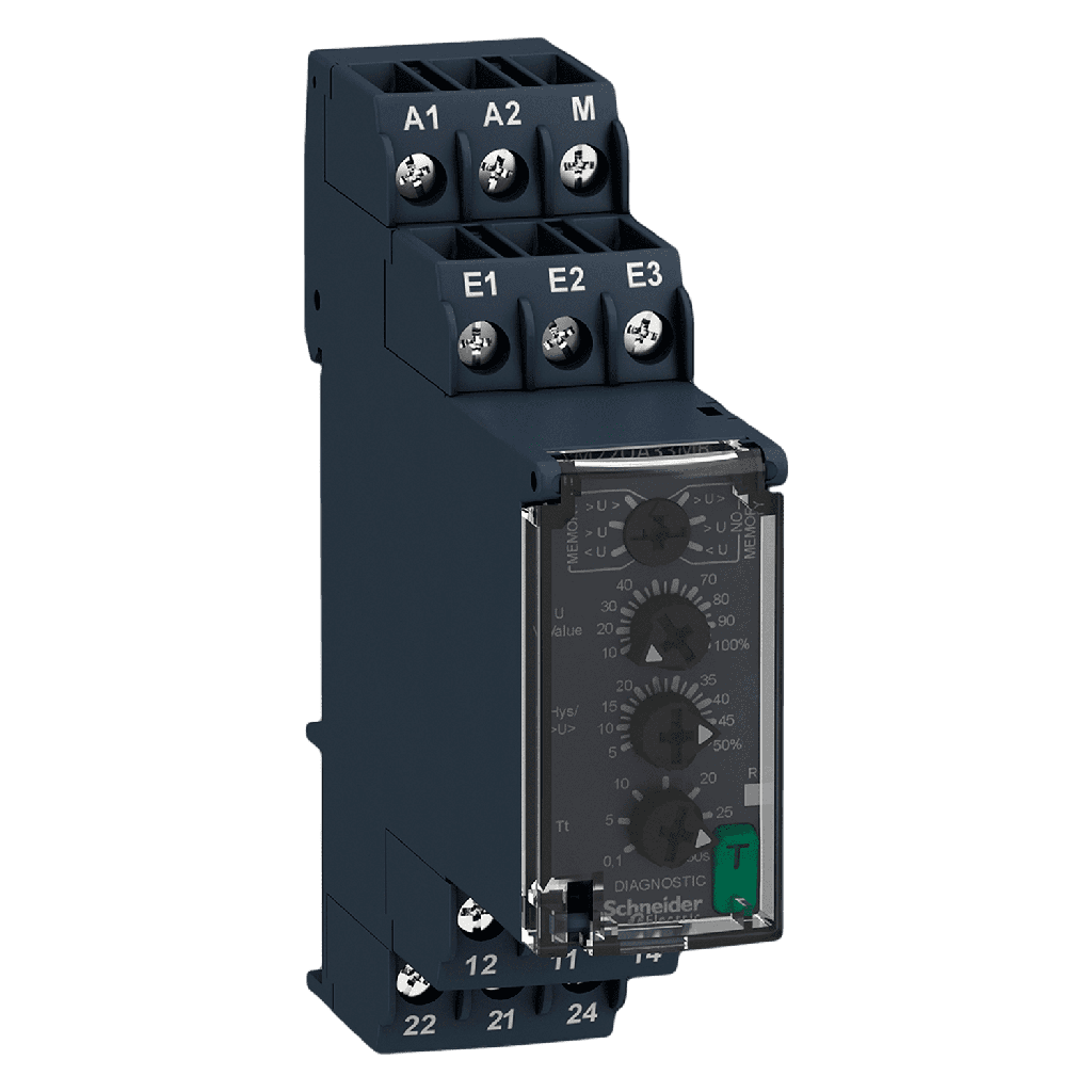 Relé de Control 1 Fase 2CO E1 15-150/E2 30-300/E3 50-500VCA/VCC Schneider Electric