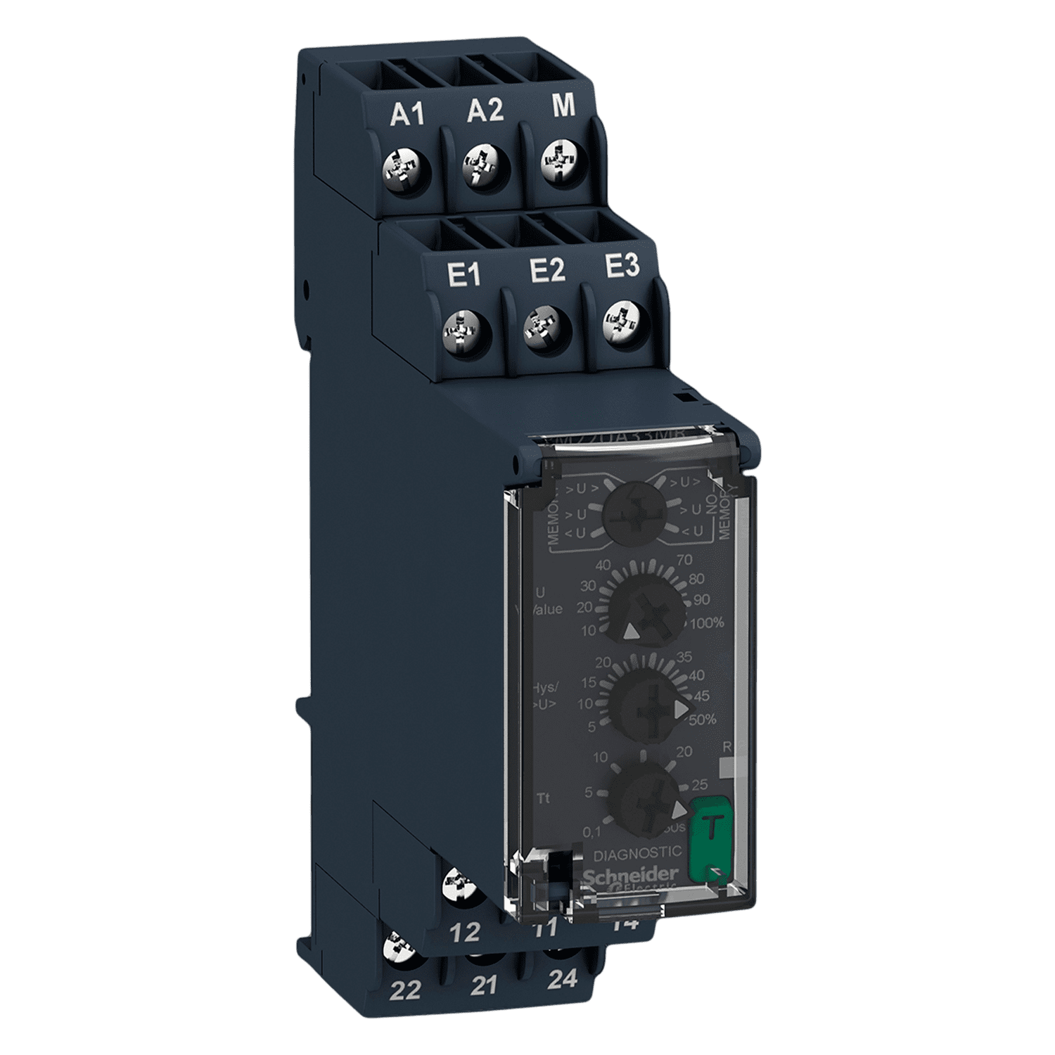 Relé de Control 1 Fase 2CO E1 15-150/E2 30-300/E3 50-500VCA/VCC Schneider Electric