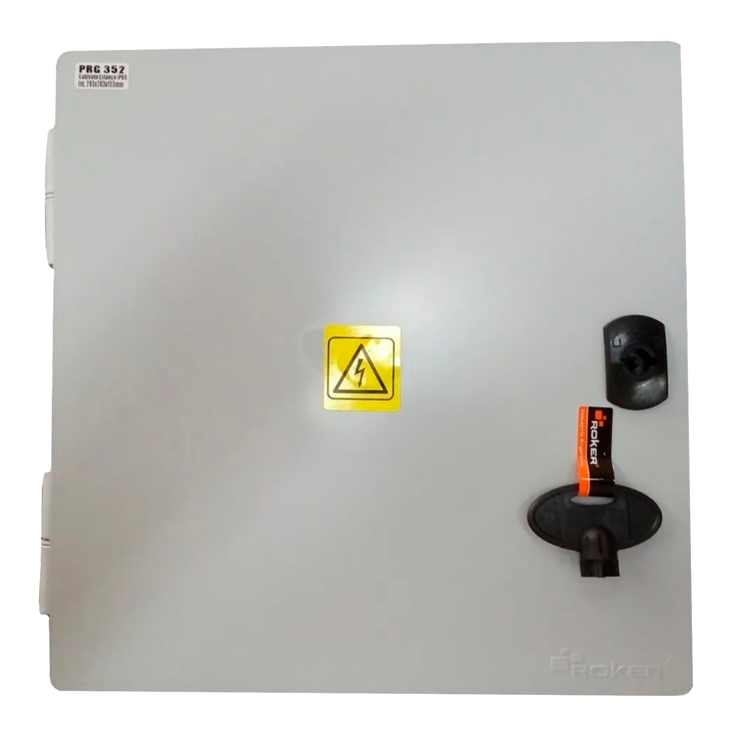 Gabinete PVC Estanco 315x330x175mm Tapa Opaca C/Bisagra y Placa de Montaje IP65 Gris Roker