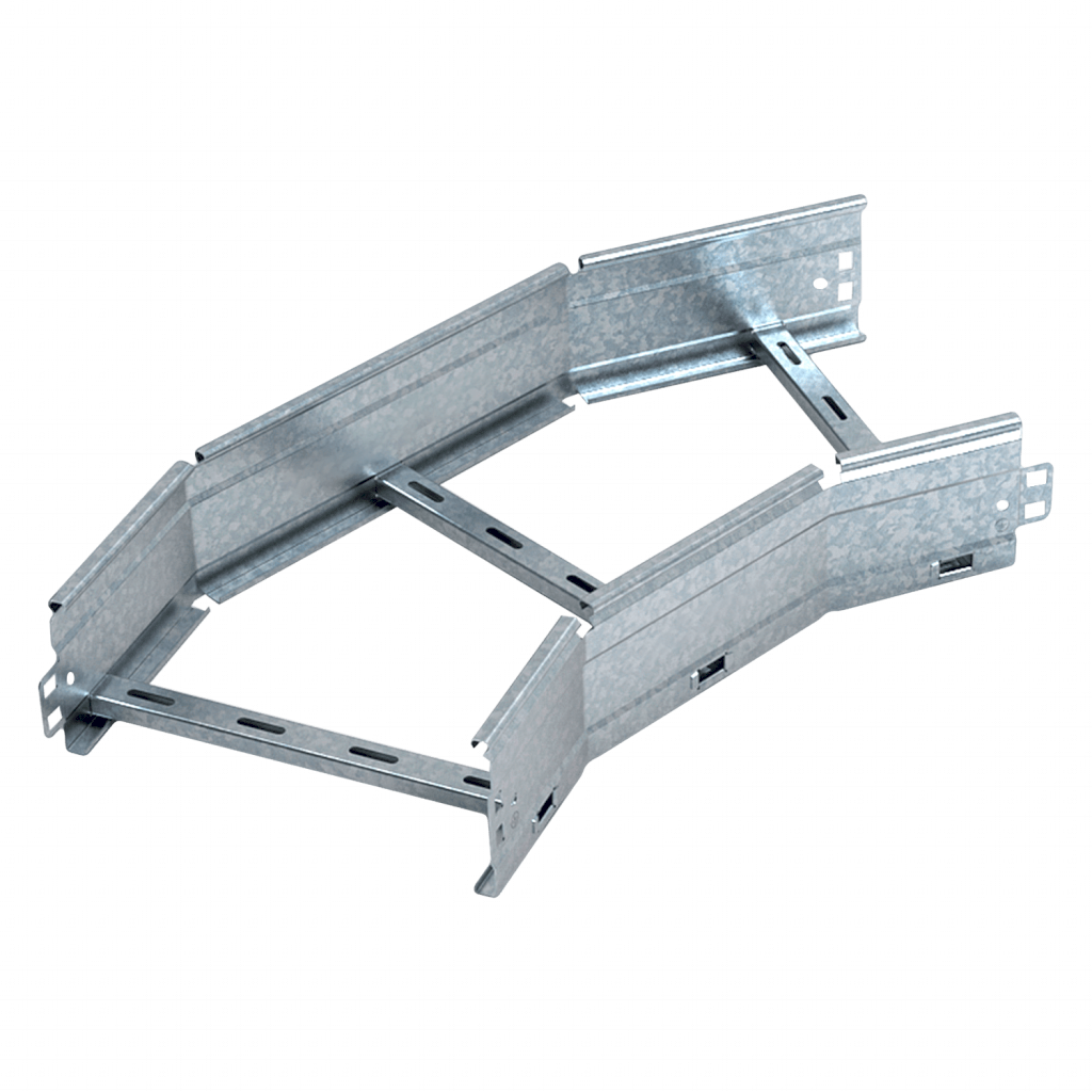 CURVA PLANA ESCALERA 300MM 45º ALA 90 ESP 1,24 GALV SMARTTRAY CS-300-45-090-18-G