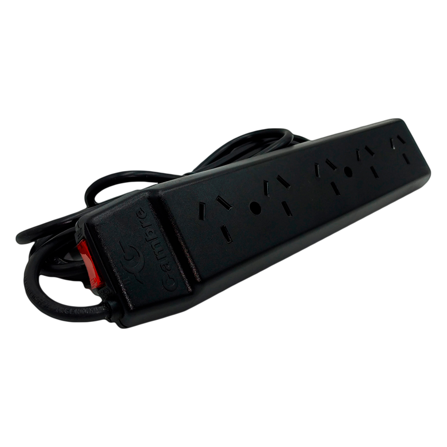 [3260] Zapatilla 5 Tomas 3P 10A Cable 3Mts Negra Cambre Cambre