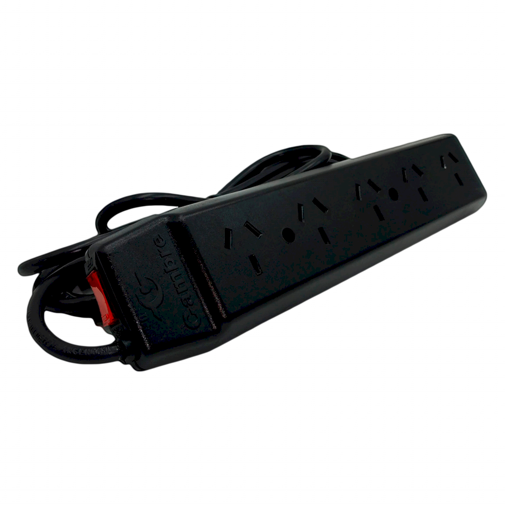 Zapatilla 5 Tomas 3P 10A Cable 3Mts Negra Cambre Cambre