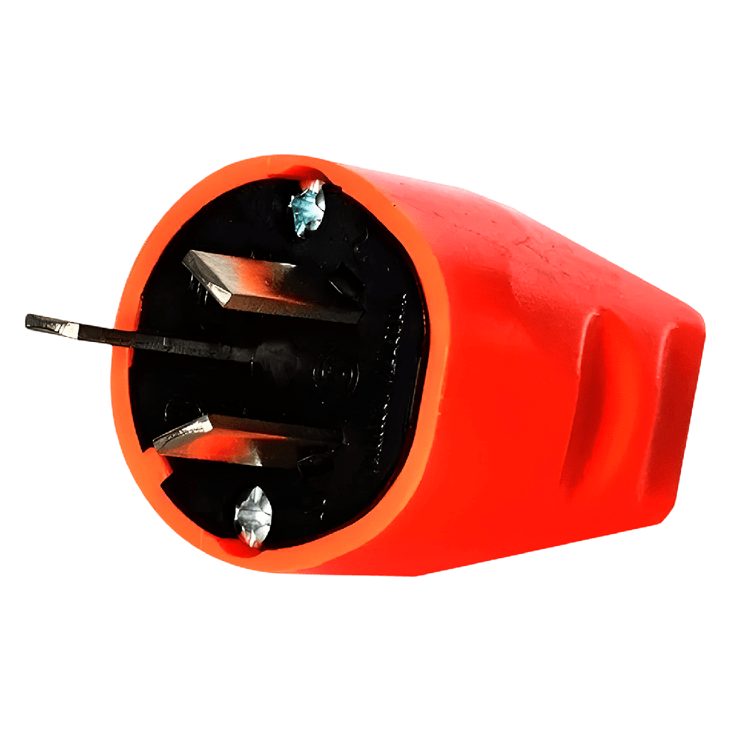 Ficha de Prueba P/Toma 3 Patas Chatas P/Instalador Naranja Cambre