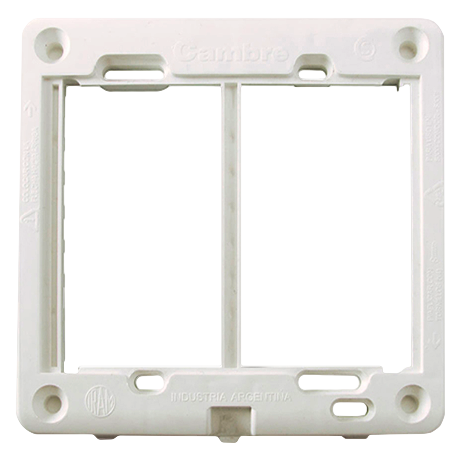 [3526] Bastidor Doble SXXII PVC 8 Módulos Blanco Cambre
