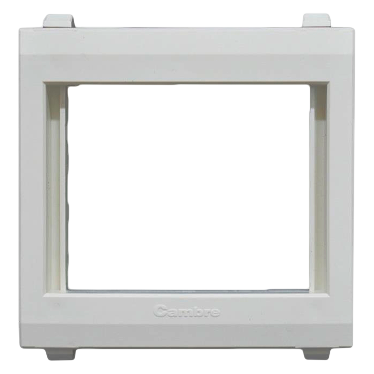 [3527] Bastidor Rectangular P/Frente de Tablero PVC 2 Módulos Blanco Cambre