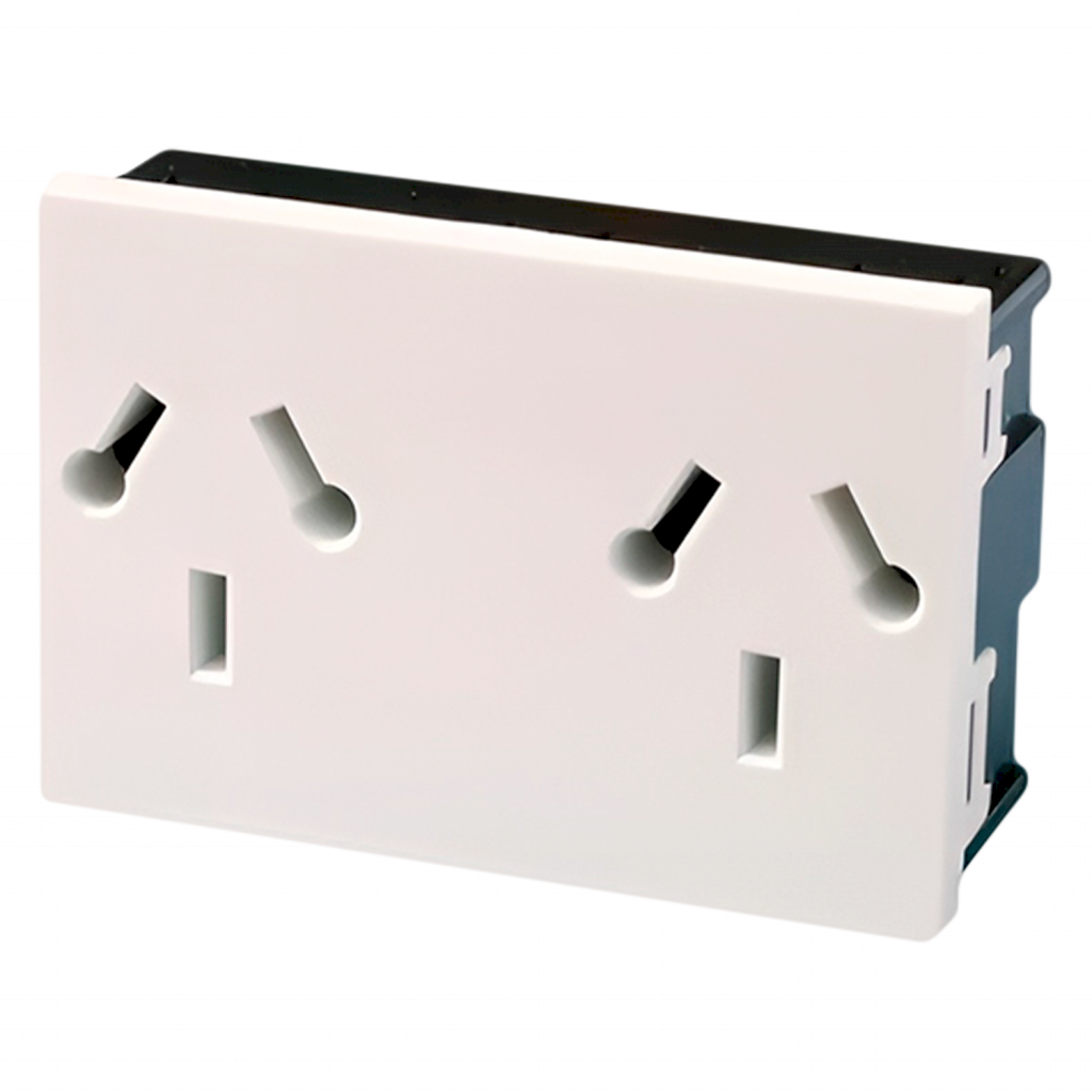 TOMA CON TIERRA DOBLE 10A 220V COMB 3PLANAS / 2REDONDAS PREFIT 6999