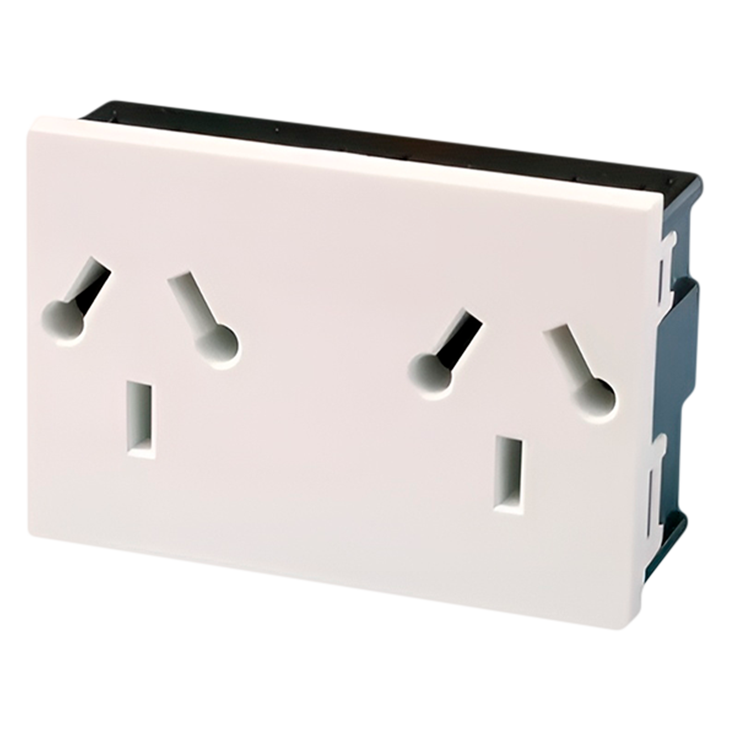 [4072] Toma C/Tierra Doble 10A 220V Combinación 3 Planas/2 Redondas Prefit Cambre