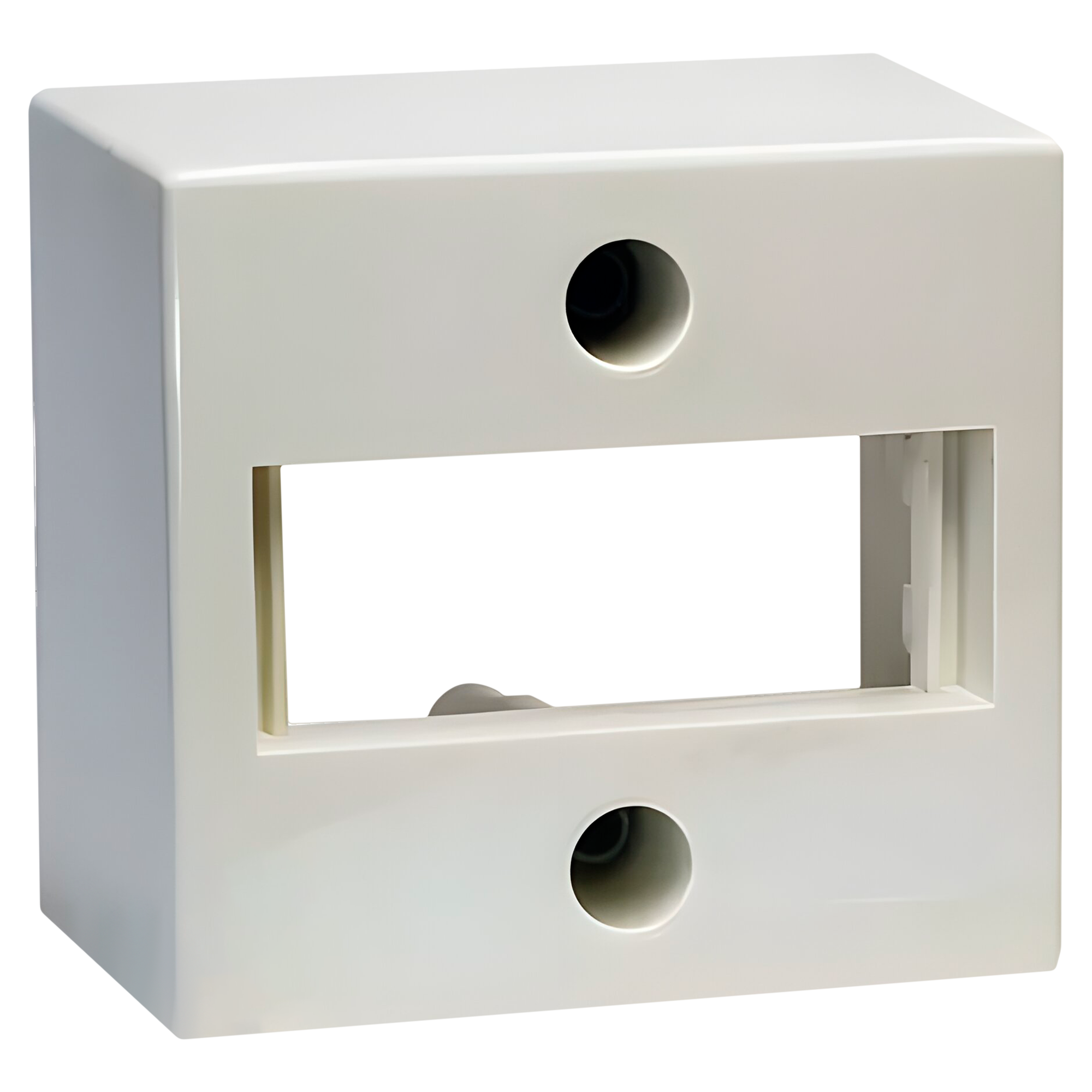 Caja P/1 Módulo Cuadrada Blanca Soporte Exterior PVC Cambre