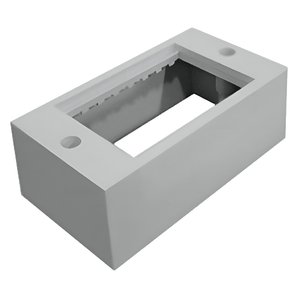 Caja P/4 Módulos Rectangular Blanca PVC Cambre