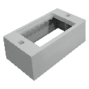 Caja P/4 Módulos Rectangular Blanca PVC Cambre