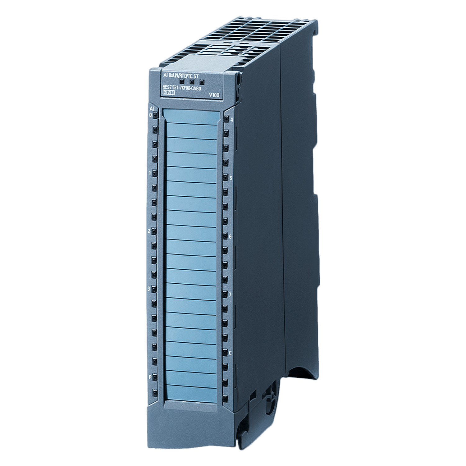 Módulo S7-1500/ET200MP 8 E/Analog. Bornera a Tornillo/Resorte Montaje Riel DIN 24VCC Siemens