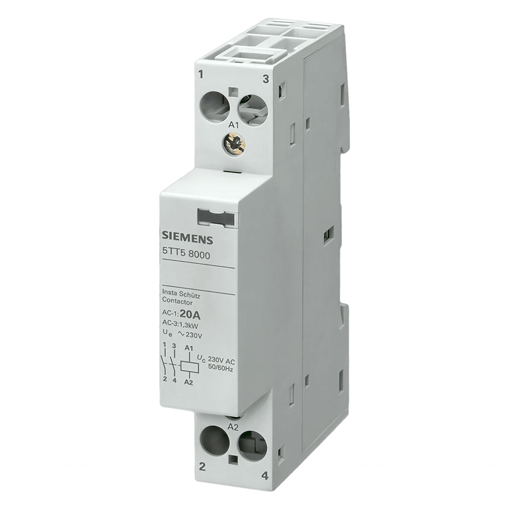 CONTACTOR MODULAR PARA ILUMINACION 2NA 20A 230V 5TT5800-0
