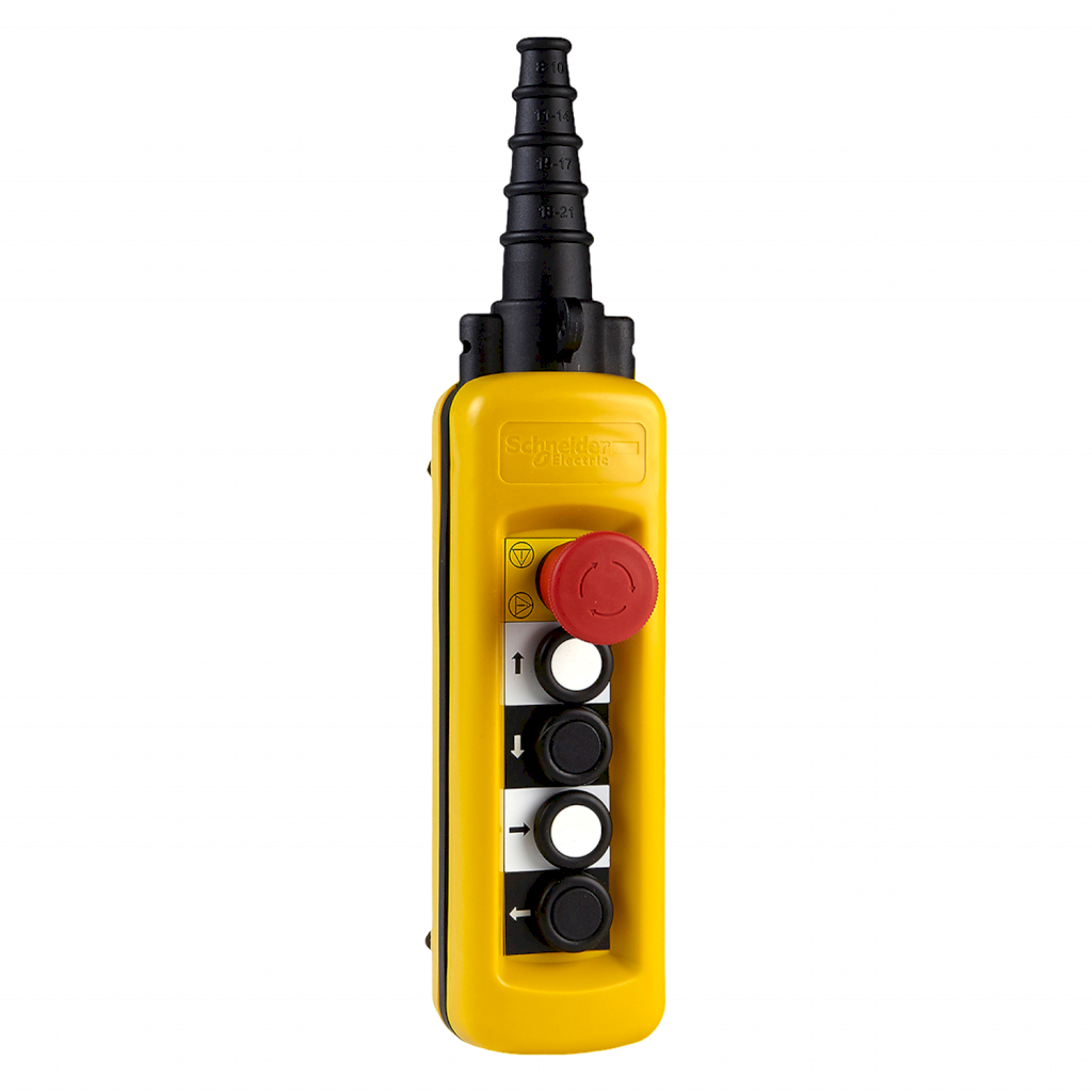 CAJA COLGANTE XAC 4 PULS SAL+PARADA EMERG 4NA+1NC XACA4714