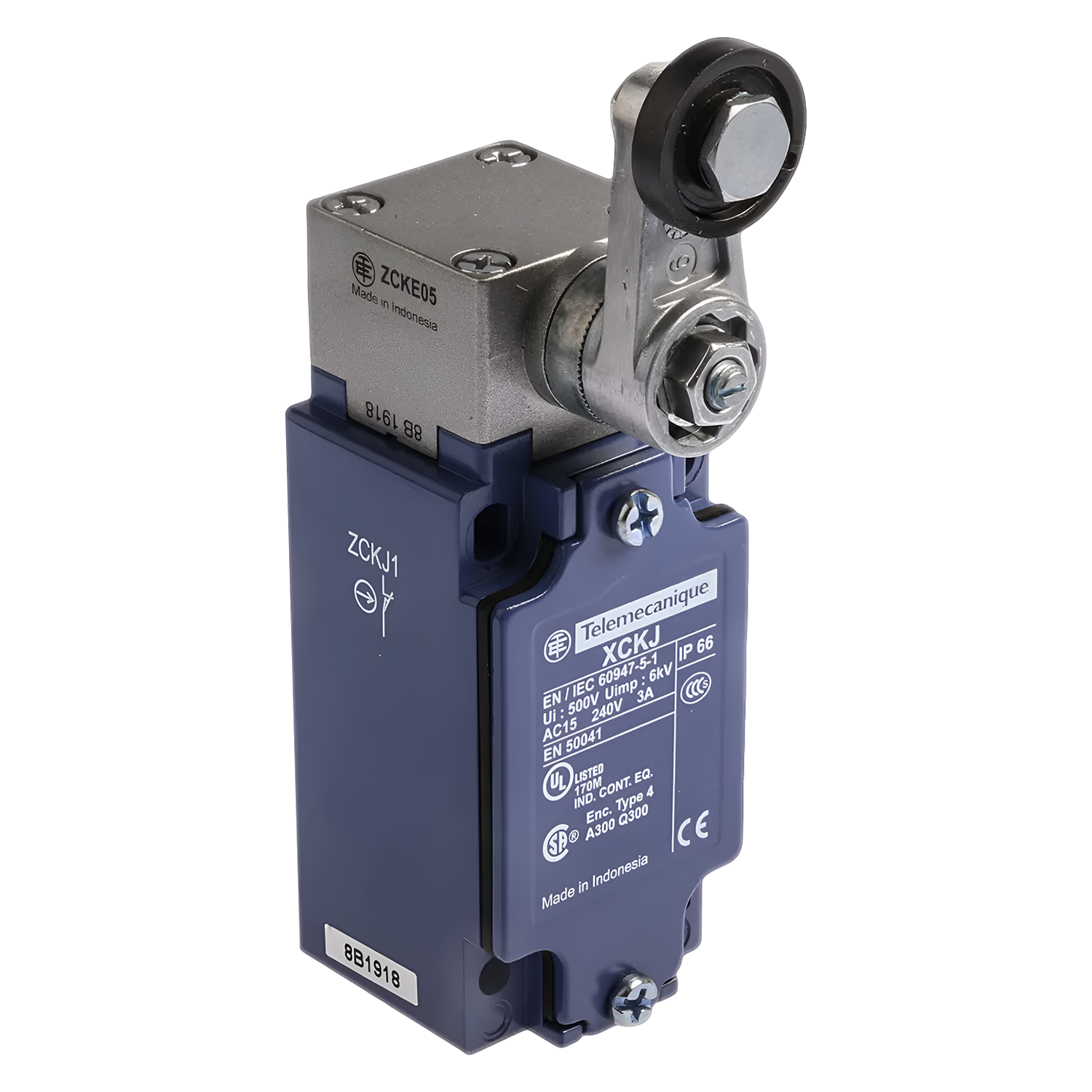 [30566] Límite de Carrera XCKJ Metal Roldana Palanca Corta 1NA+1NC S:PG13,5 Schneider Electric