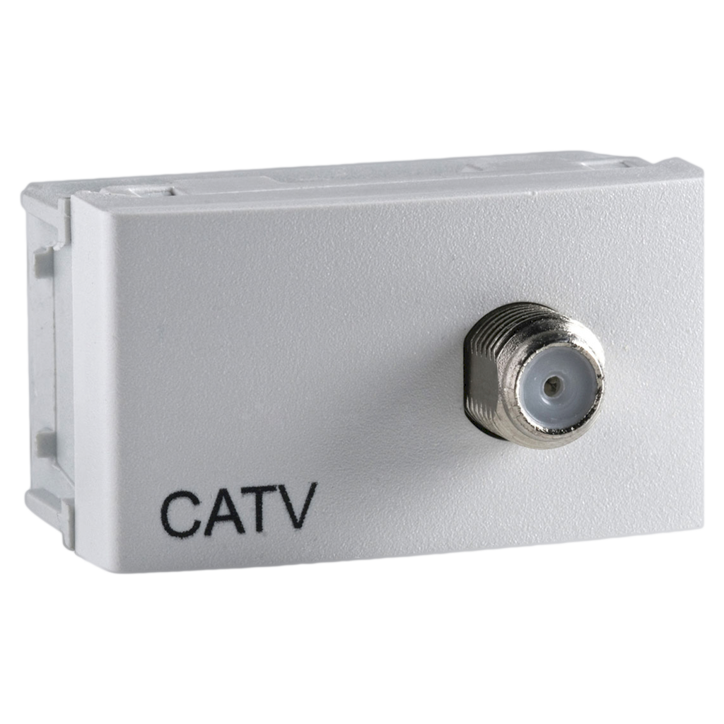 Toma De Entrada CATV Pasante 1 Modulo Blanco Schneider Electric
