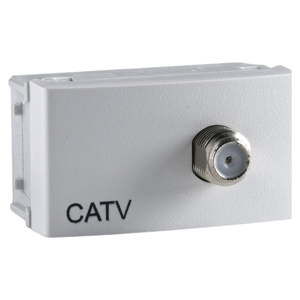 Toma de Entrada CATV Pasante 1 Módulo Blanco Schneider Electric