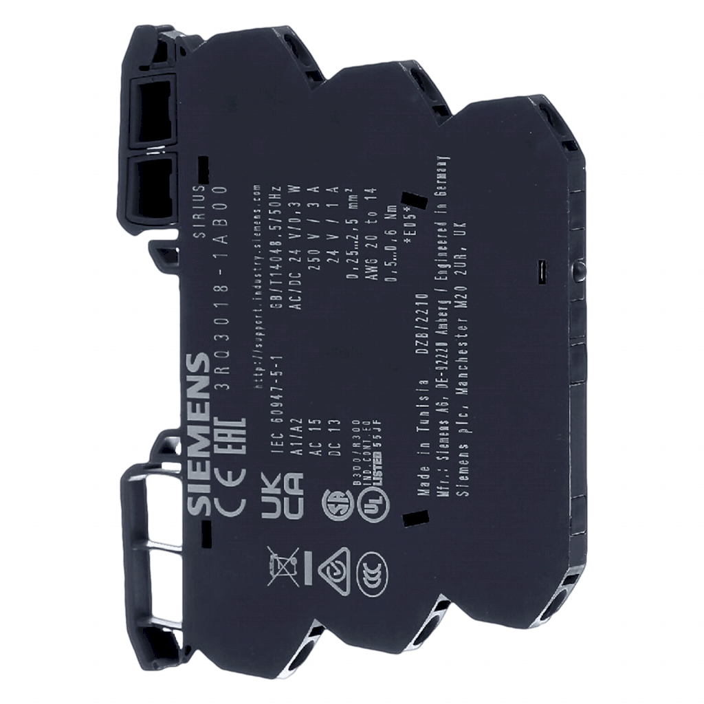 [32508] RELE PLC SIMPLE INV 6.2mm TOR E: 24VCA/CC S:250V 6A 3RQ3018-1AB00