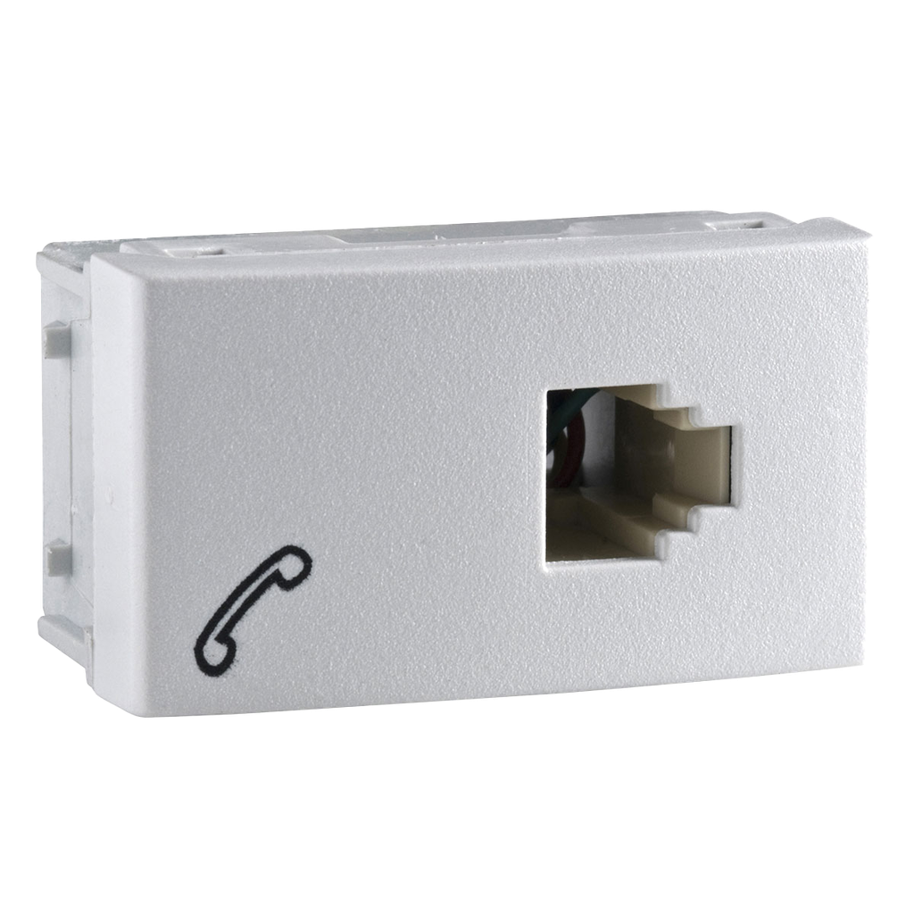 Toma Telefonico P/Zocalo RJ11 1 Módulo Ocupado Blanco Schneider Electric