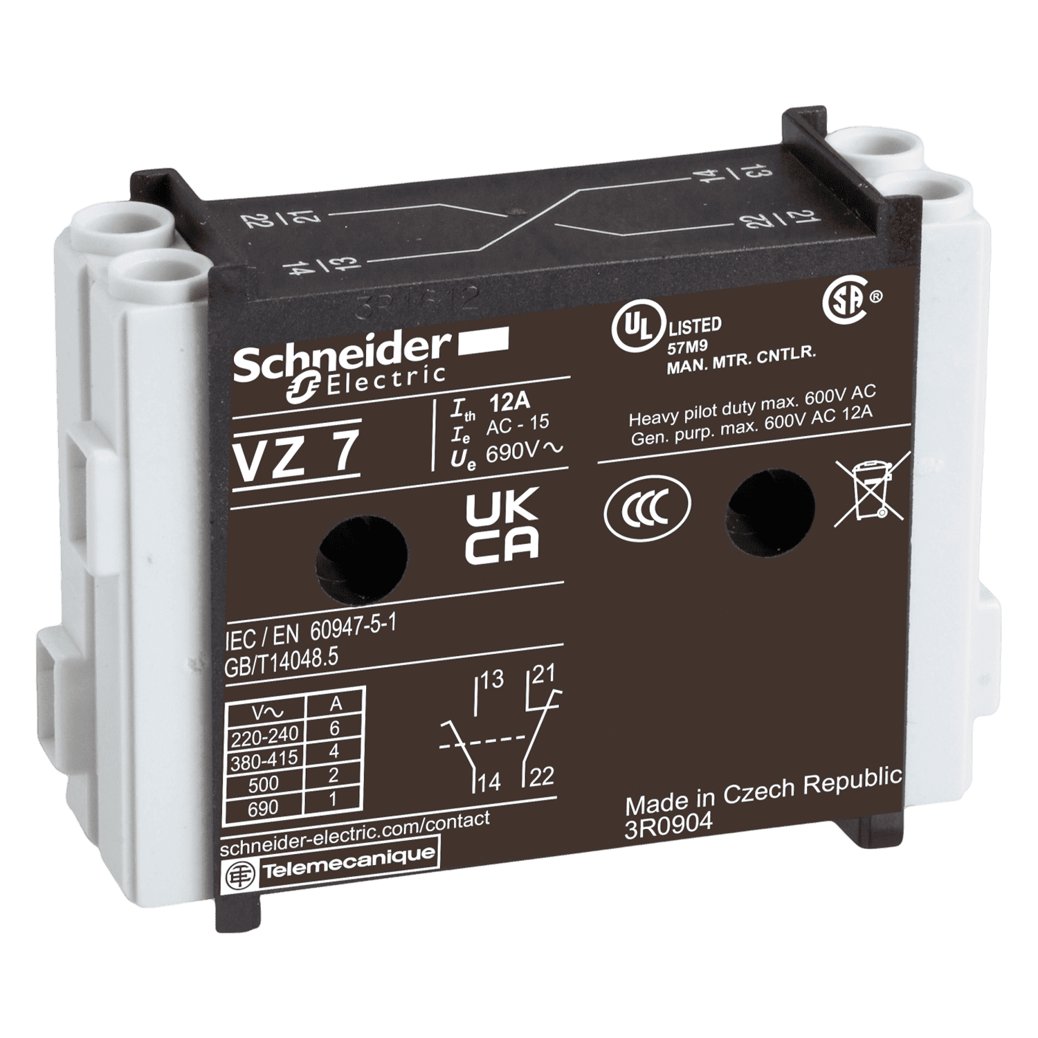 [32867] Bloque Auxiliar Vario V3/V1/Vario 2/0 1NA + 1NC Schneider Electric