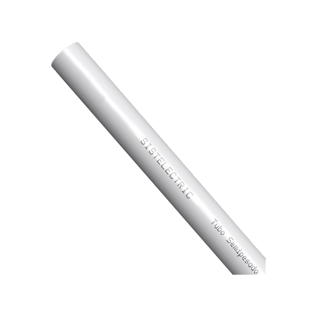 Caño Rigido Semipesado Blanco 3/4'' PVC Sistelectric