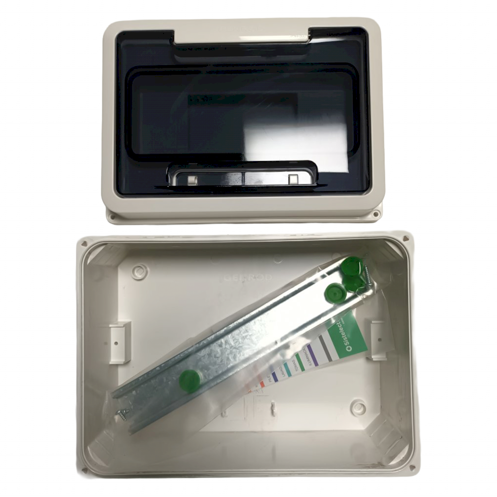 CAJA TM PARA PILAR 8 POLOS BLANCA PUERTA FUME IP65 045000B