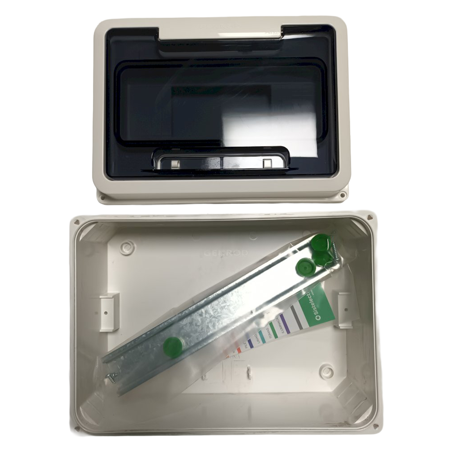 Tablero DIN P/Pilar 8 Módulos Puerta Fume Interior y Exterior IP65 Sistelectric