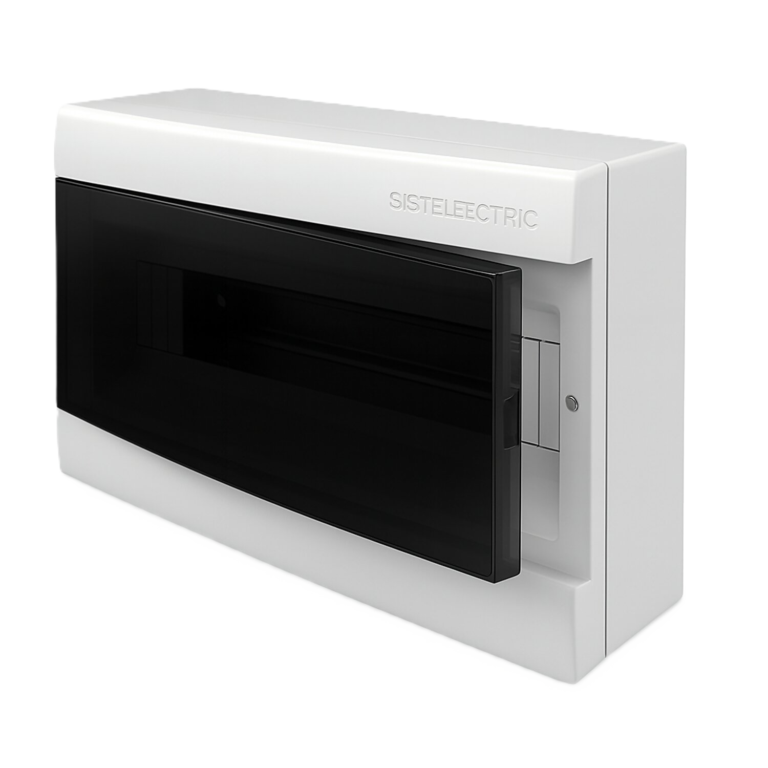 [33712] Tablero DIN Q-energy PVC Aplicar 16 Módulos Puerta Fume Interior Gris Sistelectric