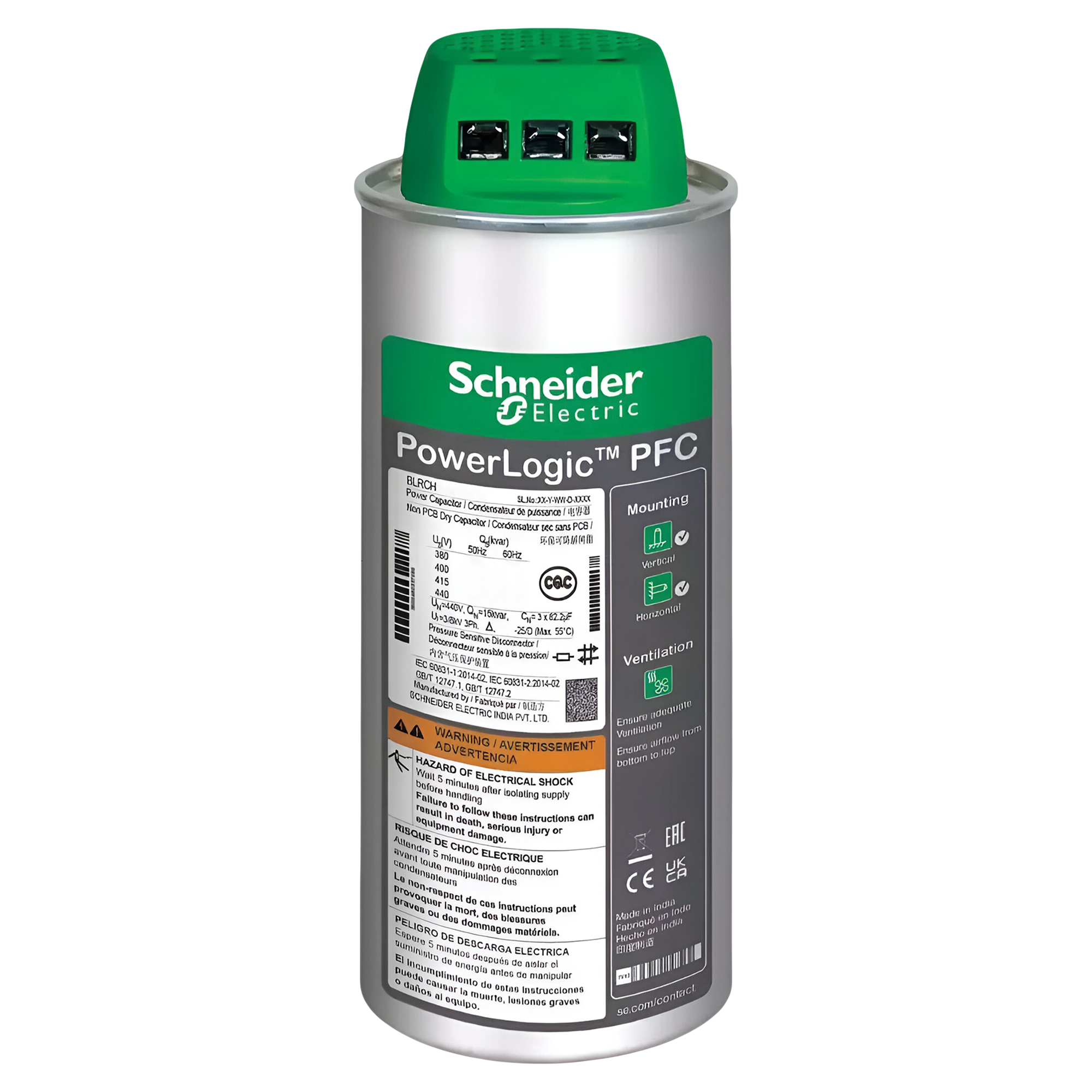 [1672] Capacitor Varplus 3 Fases 380VCA 11,3kVAR Schneider Electric