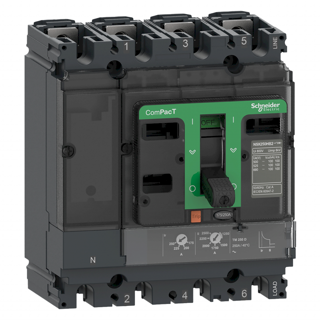 Interr. NSX250F 4P 250A 690VCA Schneider Electric