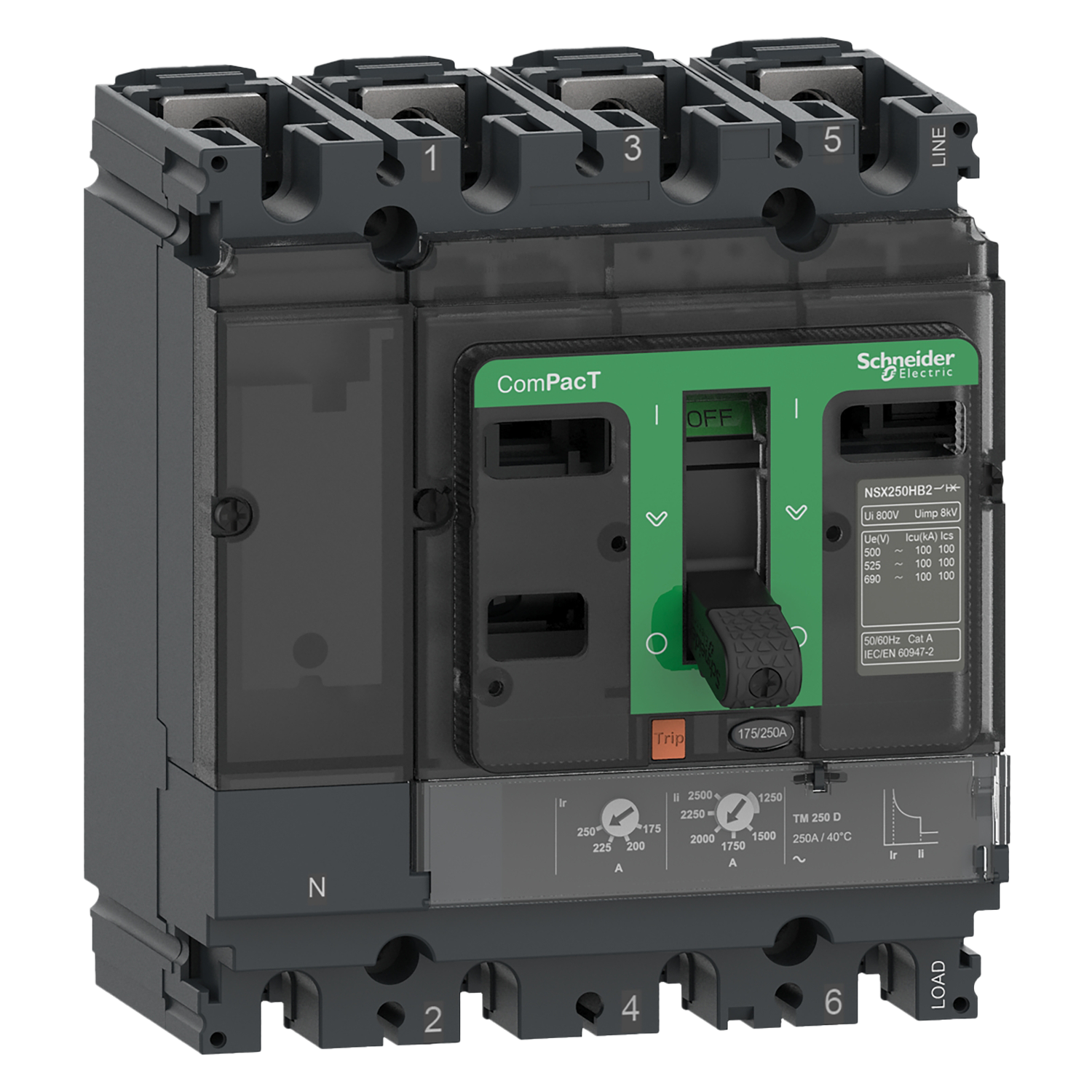 Interr. NSX250F 4P 250A 690VCA Schneider Electric