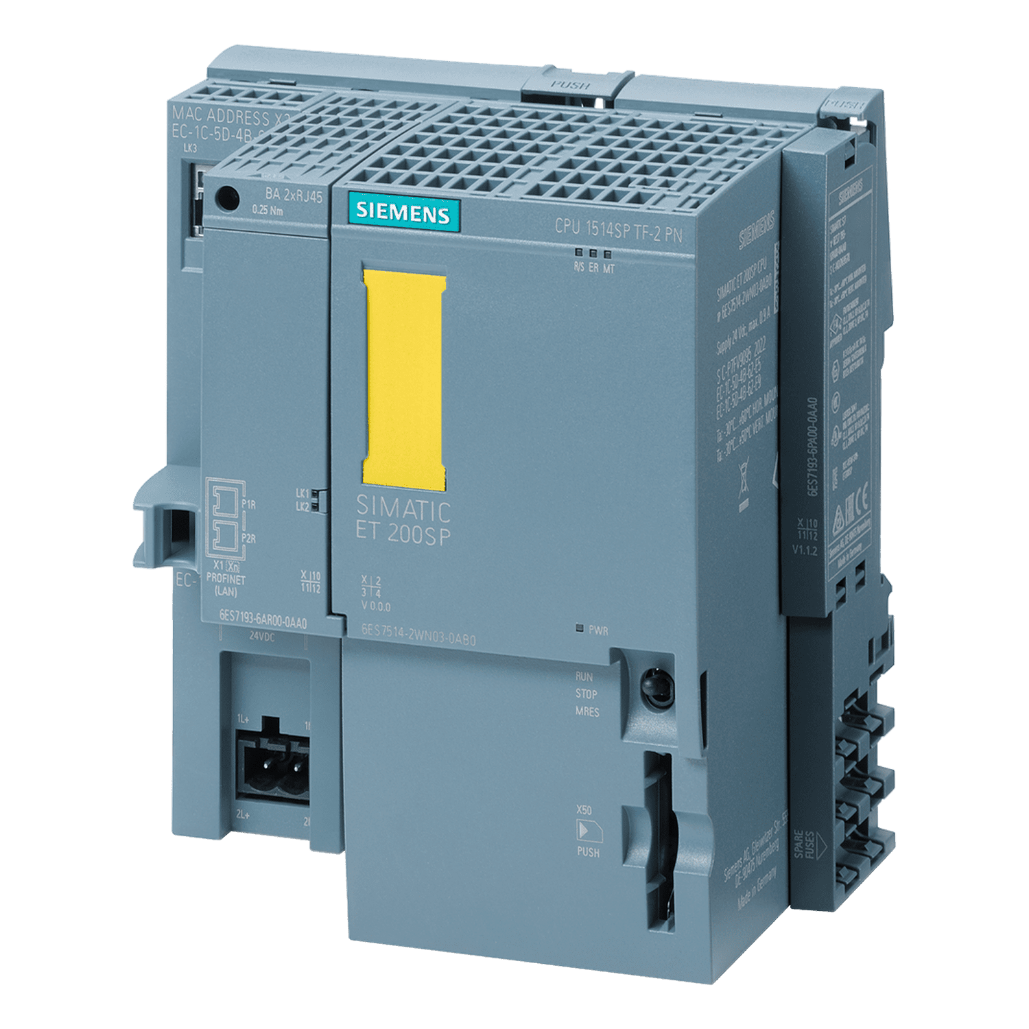 [10611] CPU ET200SP 1512SPF-1PN 300KB/1MB 1xPN-S/Bus ADAP 24VCC Siemens