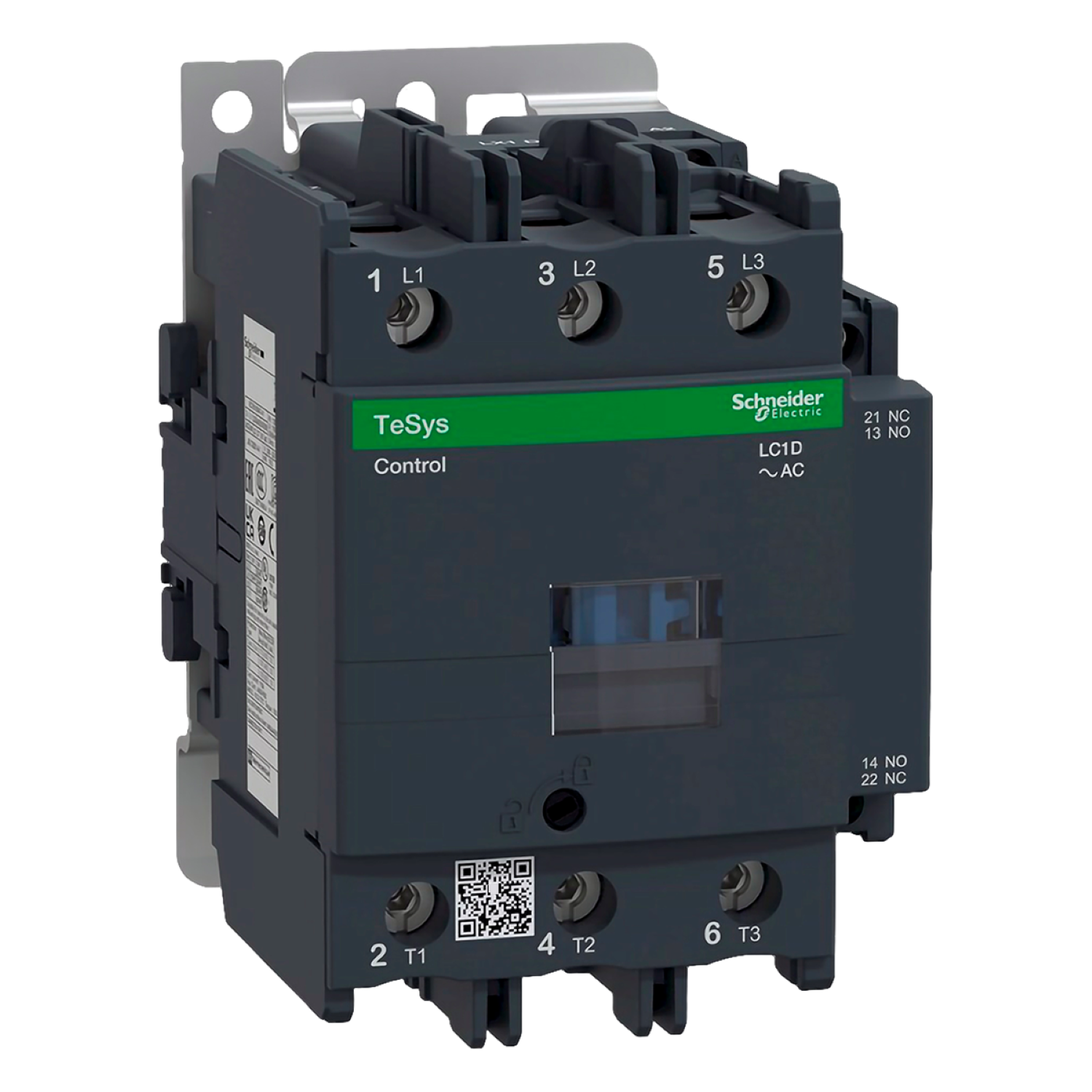 Contactor LC1D 3P 80A 220VCA 37kW 1NA+1NC Schneider Electric
