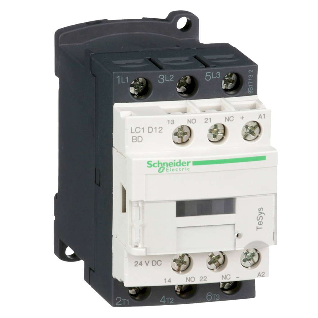 [22428] Contactor LC1D 3P 12A 24VCC 5,5kW 1NA+1NC Schneider Electric