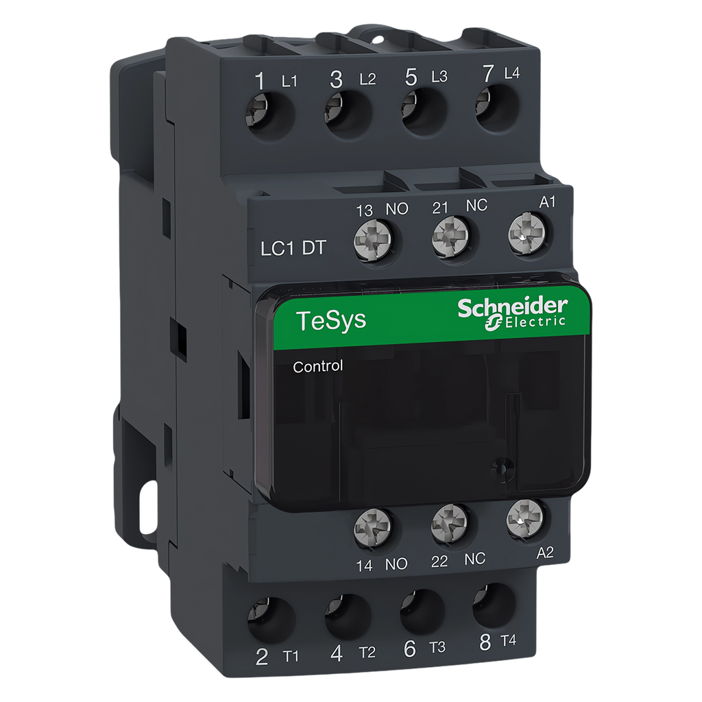 Contactor LC1D 4P 40A 380VCA 18,5kW 4NA Schneider Electric