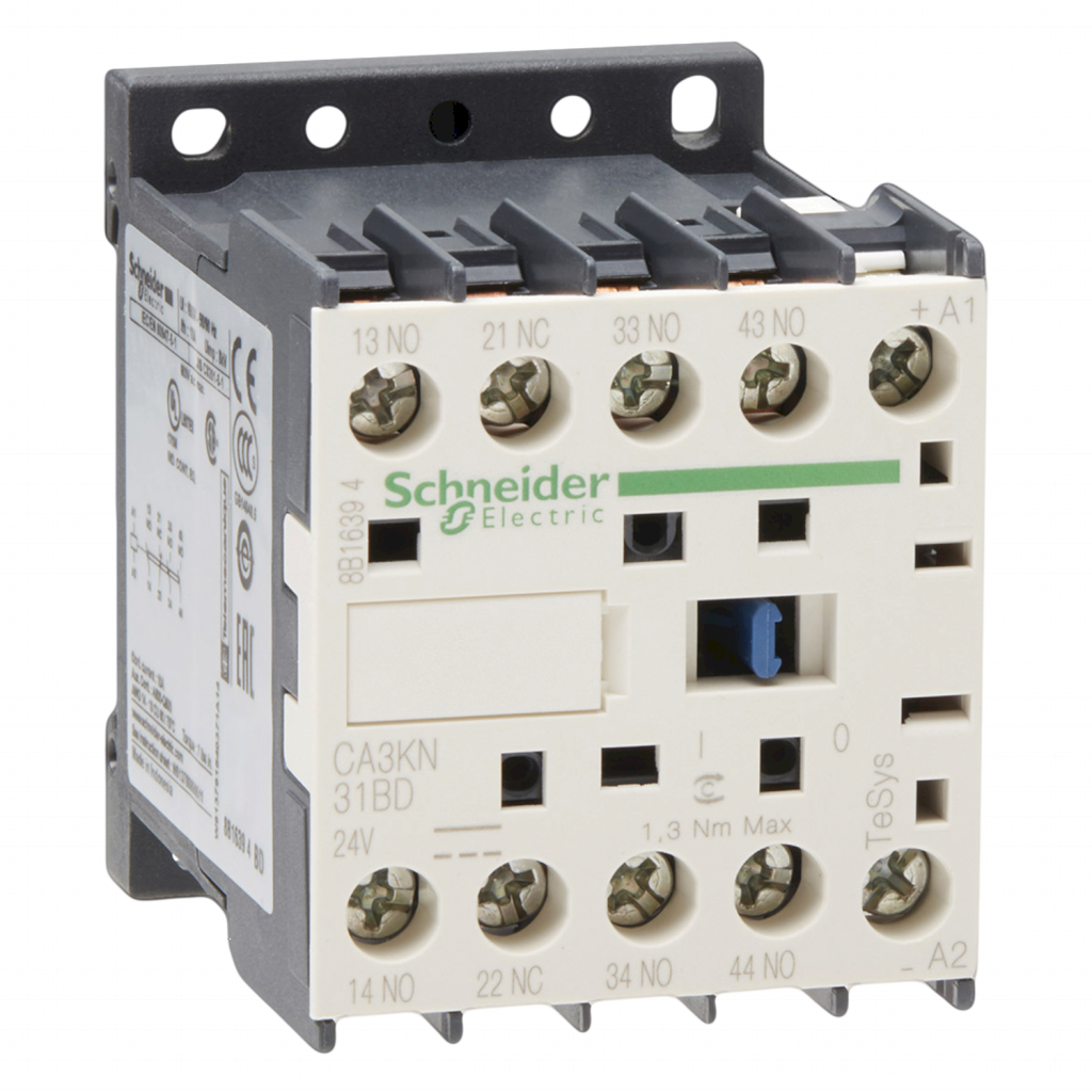 Contactor Auxiliar 4 Polos 220VCA 10A 3NA + 1NC Schneider Electric
