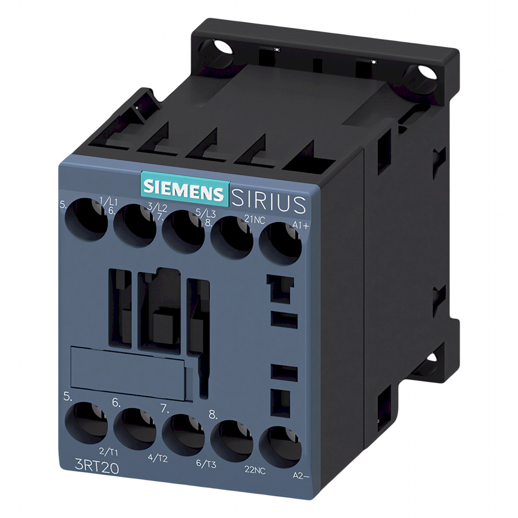 Contactor 3RT2 3P 12A 24VCC 5,5kW 1NC S00 Siemens