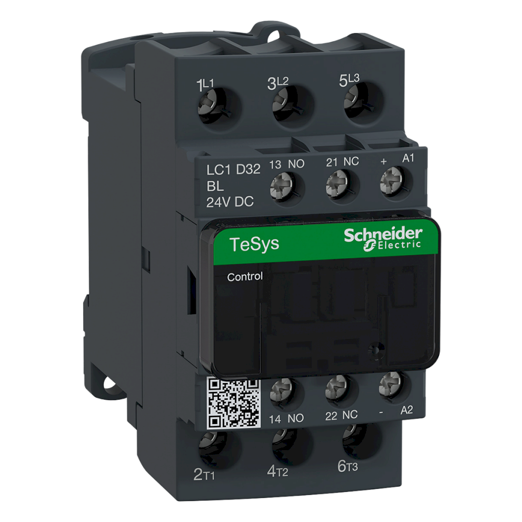 CONTACTOR D 32AMP 1+1 15KW 24VCC 3P BC-AR-ANTIP LC1D32BL