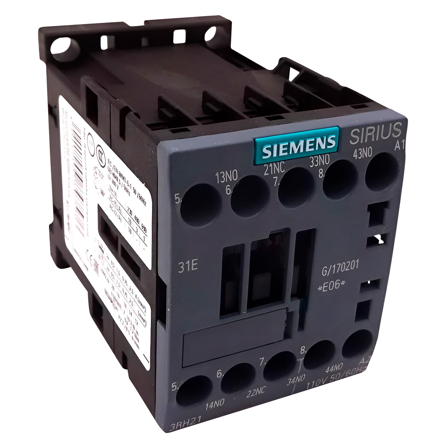 [25892] Contactor Auxiliar Innovation 4 Polos 220VCA 10A 2NA + 2NC Siemens