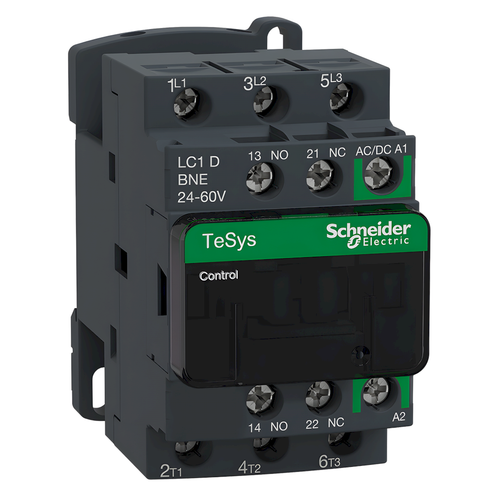 CONTACTOR D 25AMP 1+1 11KW 24-60 VCA/CC 3P LC1D25BNE