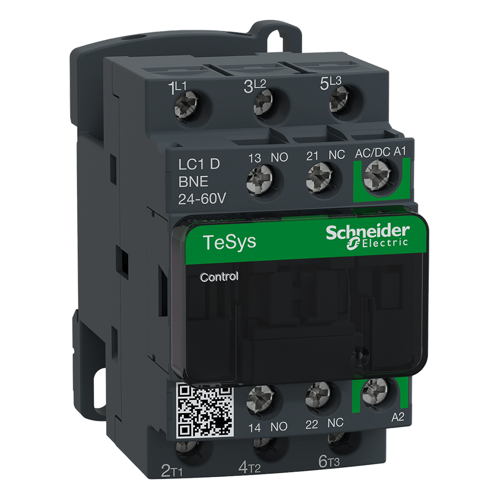 Contactor LC1D 3P 18A 24-60 VCA/CC 7,5kW 1NA+1NC Schneider Electric