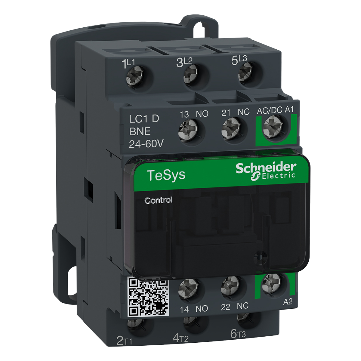 Contactor LC1D 3P 18A 24-60 VCA/CC 7,5kW 1NA+1NC Schneider Electric